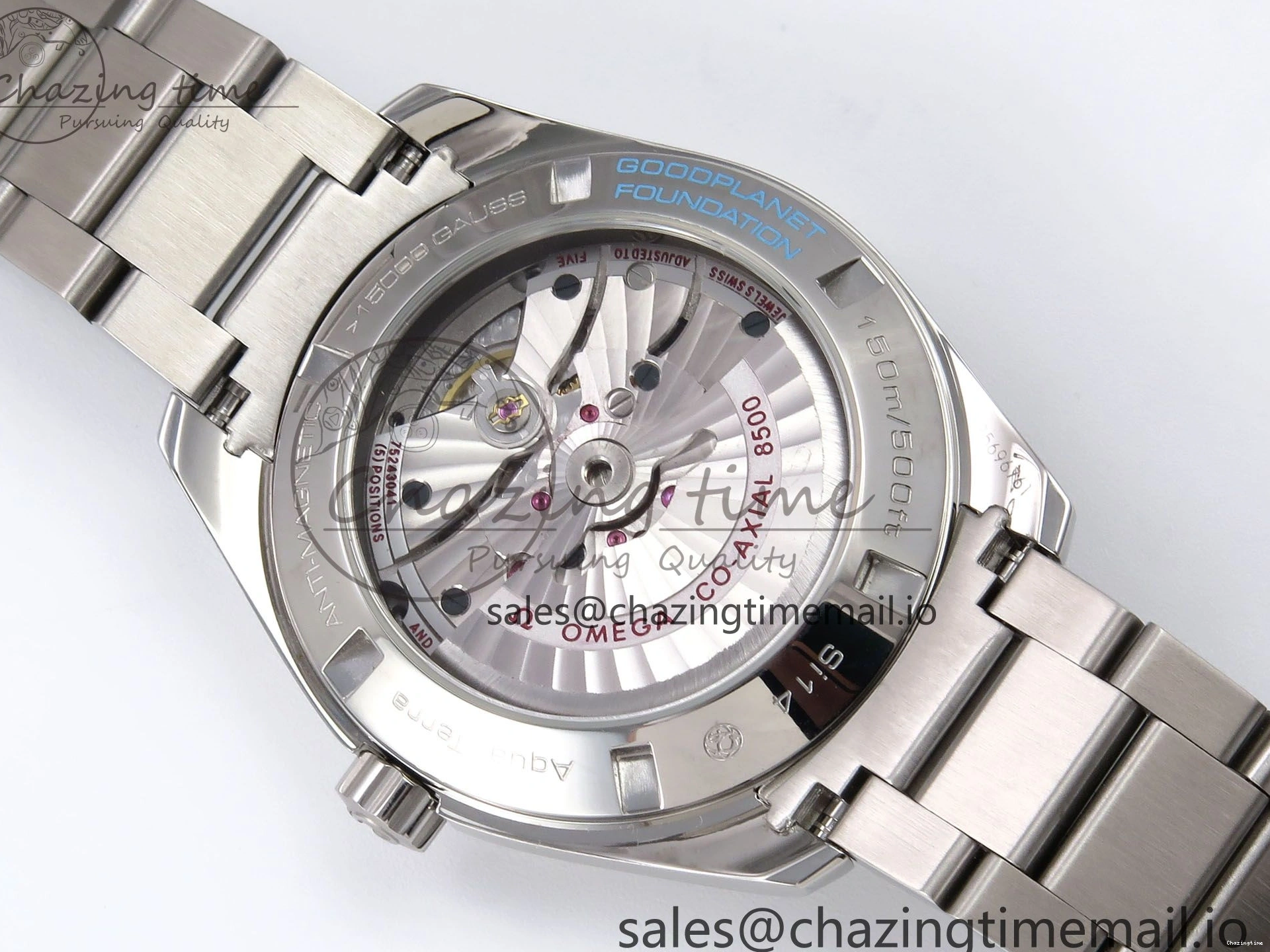 0108 Aqua Terra 150M GMT OMF 1:1 Best Edition White Blue Dial on SS Bracelet A RelaxedFit 7709